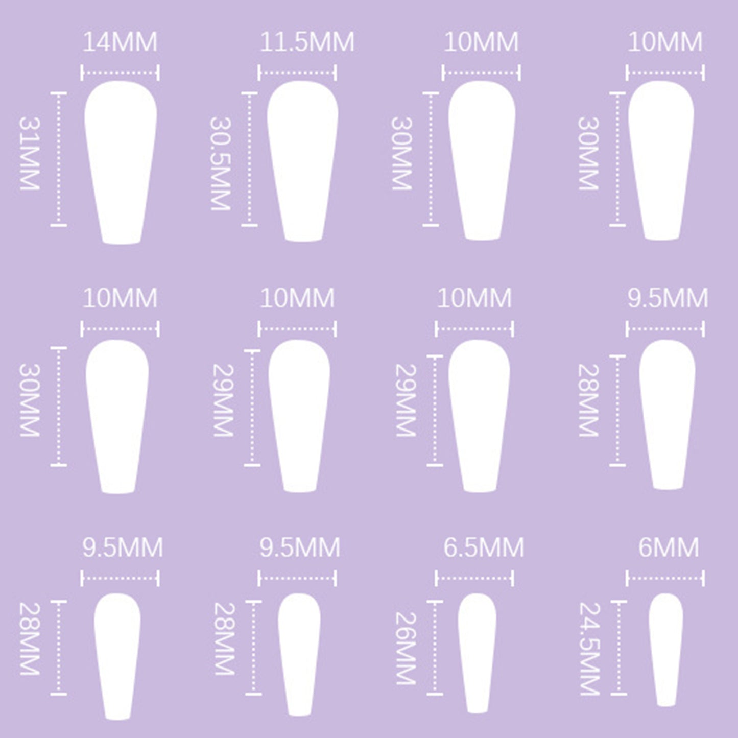 Stunning Gray Gradient Long Ballerina Press-on Nails