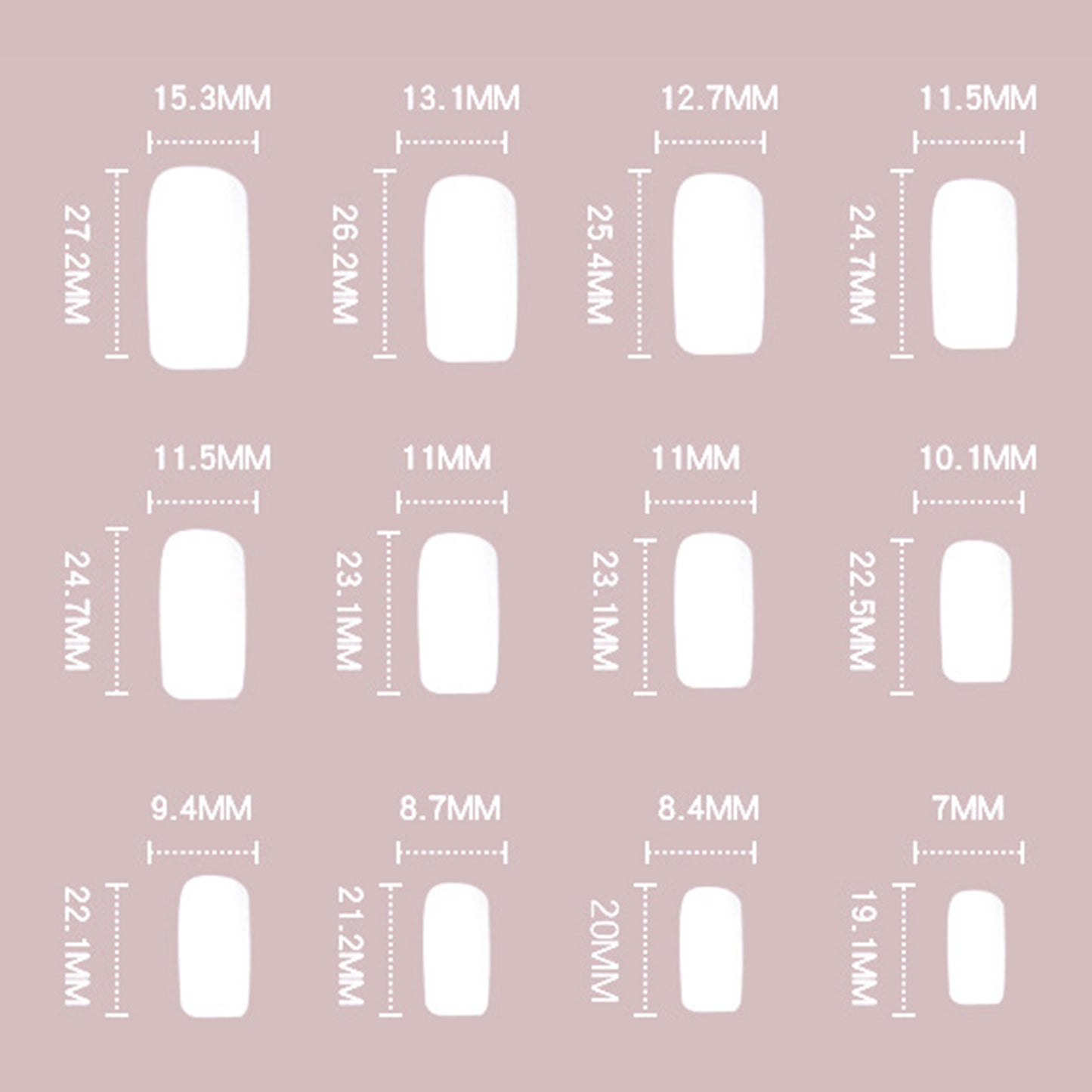 Snake Black Medium Square Press-On Nails 24 Pcs