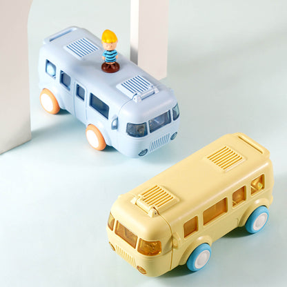 16.9oz Cute Shuttle Bus Shaped Cup with Straw