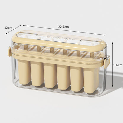 6 Piece Popsicle Molds Set Easy Release With Handle