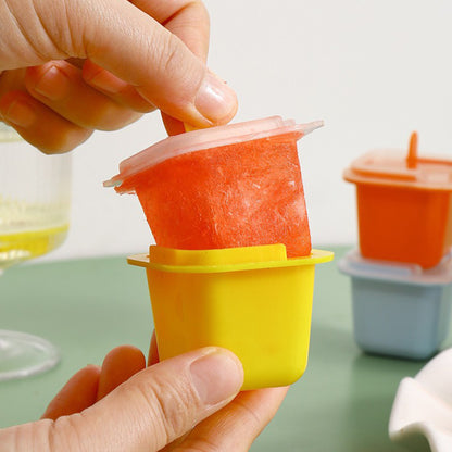 6pcs Silicone Ice Cubes Tray with Lid