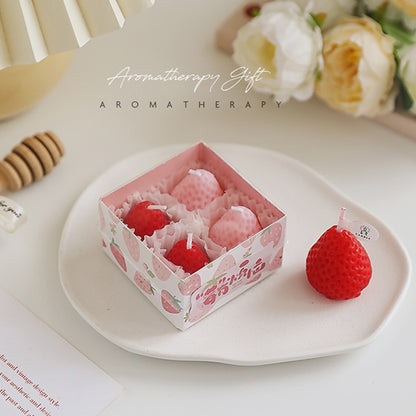 Adorable Strawberry Shape Aromatherapy Candle