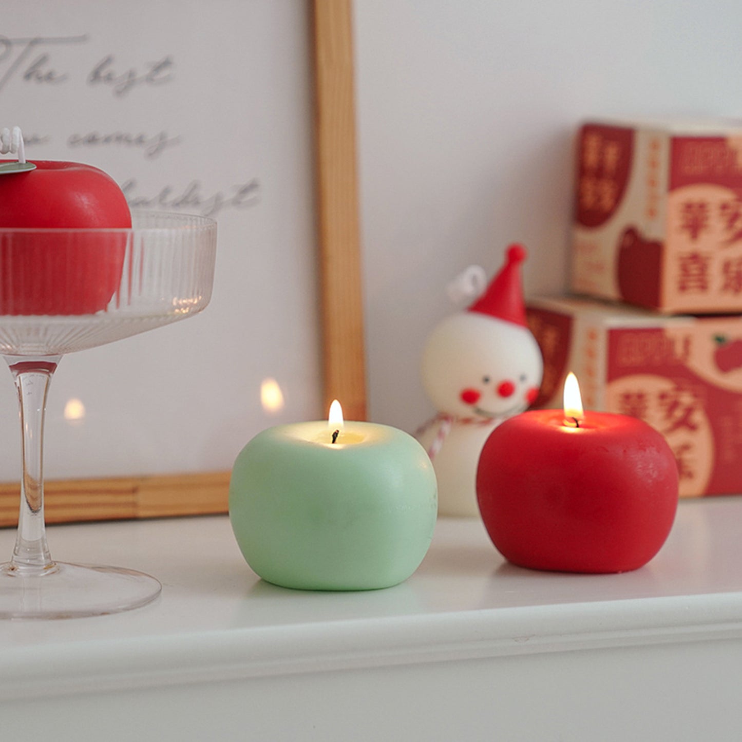 Cute Apple Shape Scented Candle