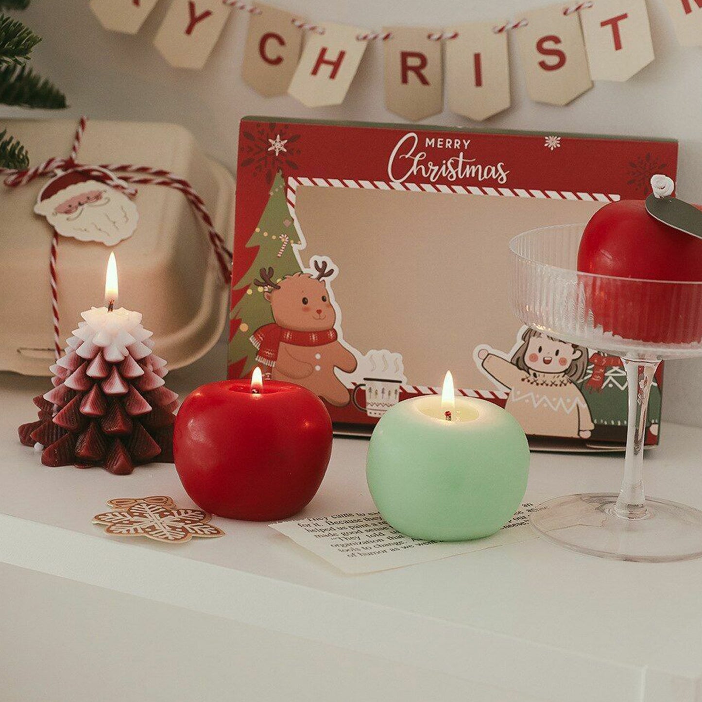 Cute Apple Shape Scented Candle