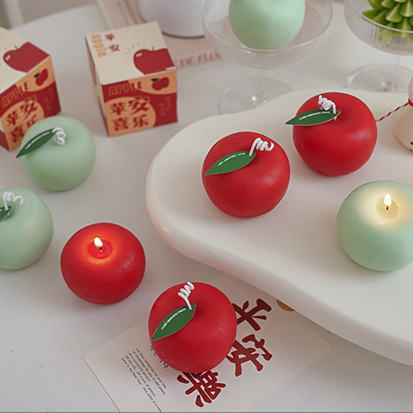 Cute Apple Shape Scented Candle