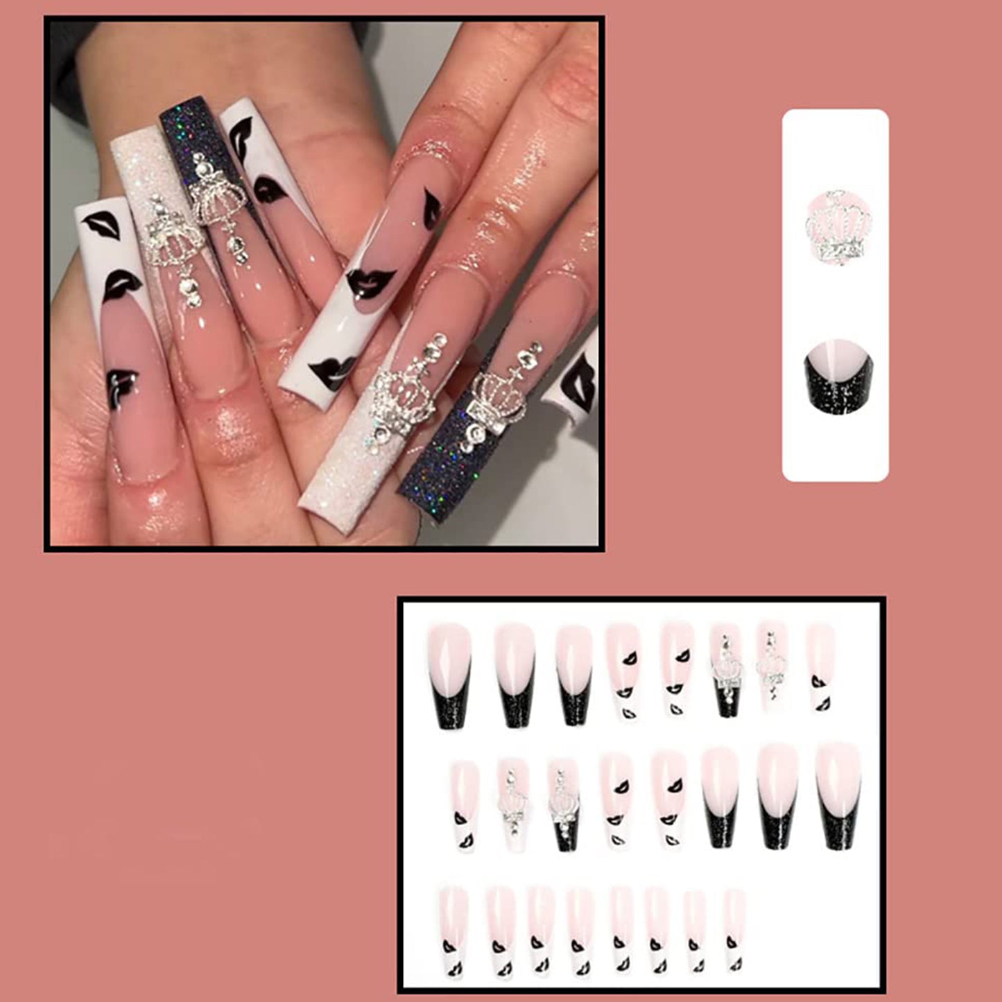 Ballerina Long Coffin Press-on Nails