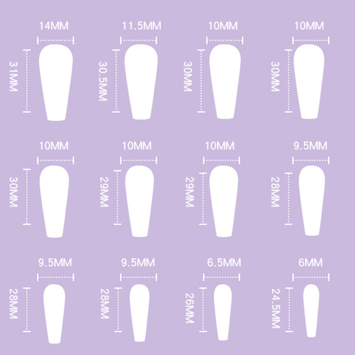 Ballerina Long Coffin Press-on Nails