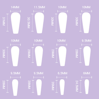 Ballerina Long Coffin Press-on Nails