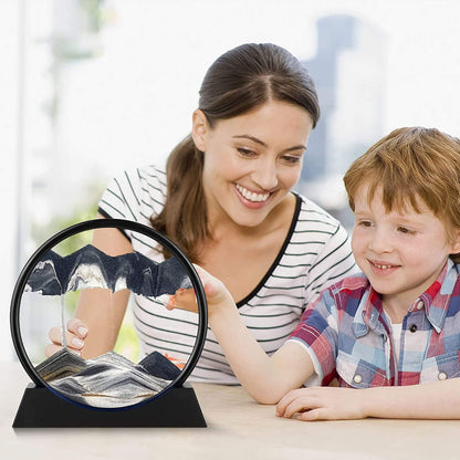 Flowing Sand Frame 3D Sandscape in Motion Display