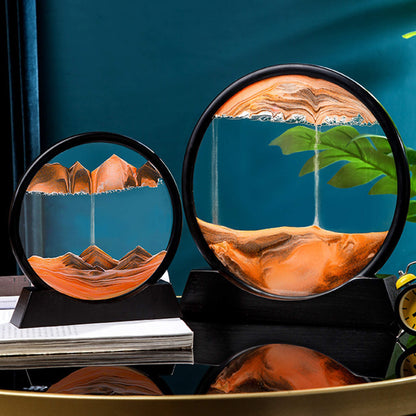 Flowing Sand Frame 3D Sandscape in Motion Display