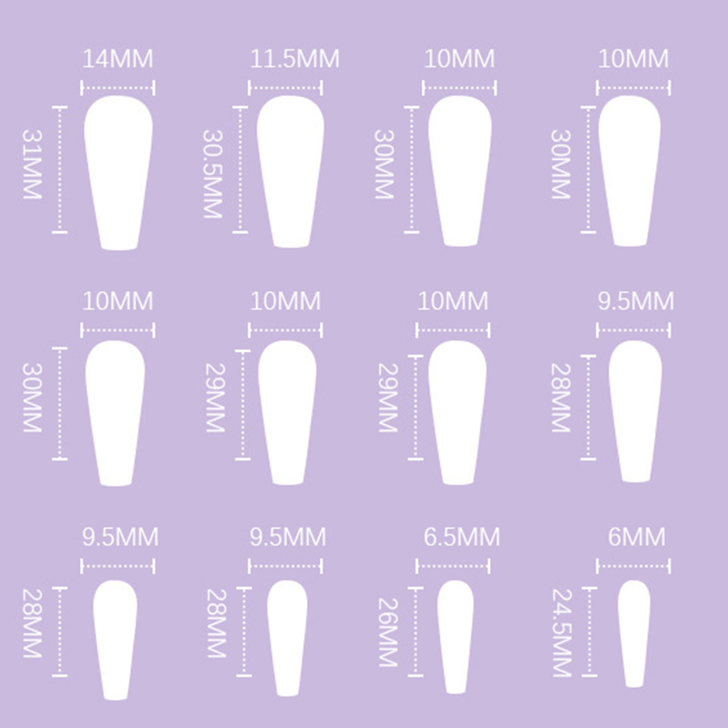 Glossy Blue Sky Clouds Long Ballet Press-on Nails