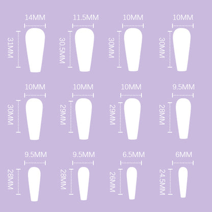 Bright Neon Yellow Long Ballerina Press-on Nails