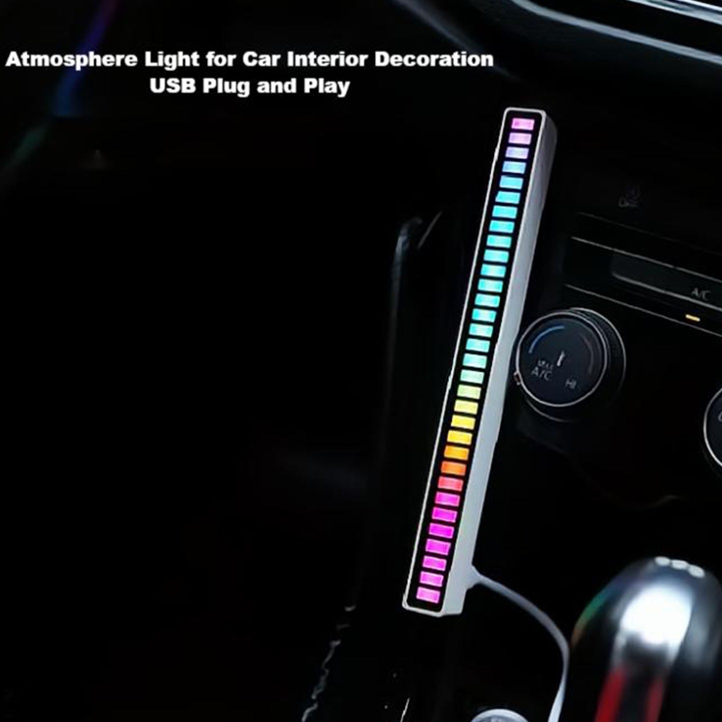 Voice-Activated Music Sync Atmosphere RGB LED Light Bar.