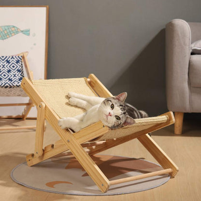 Adjustable Recliner Cat Hammock Sisal Bed