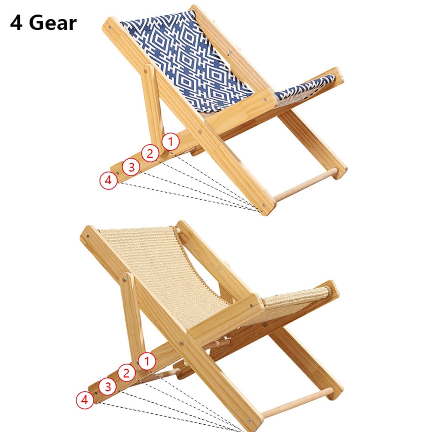 Adjustable Recliner Cat Hammock Sisal Bed