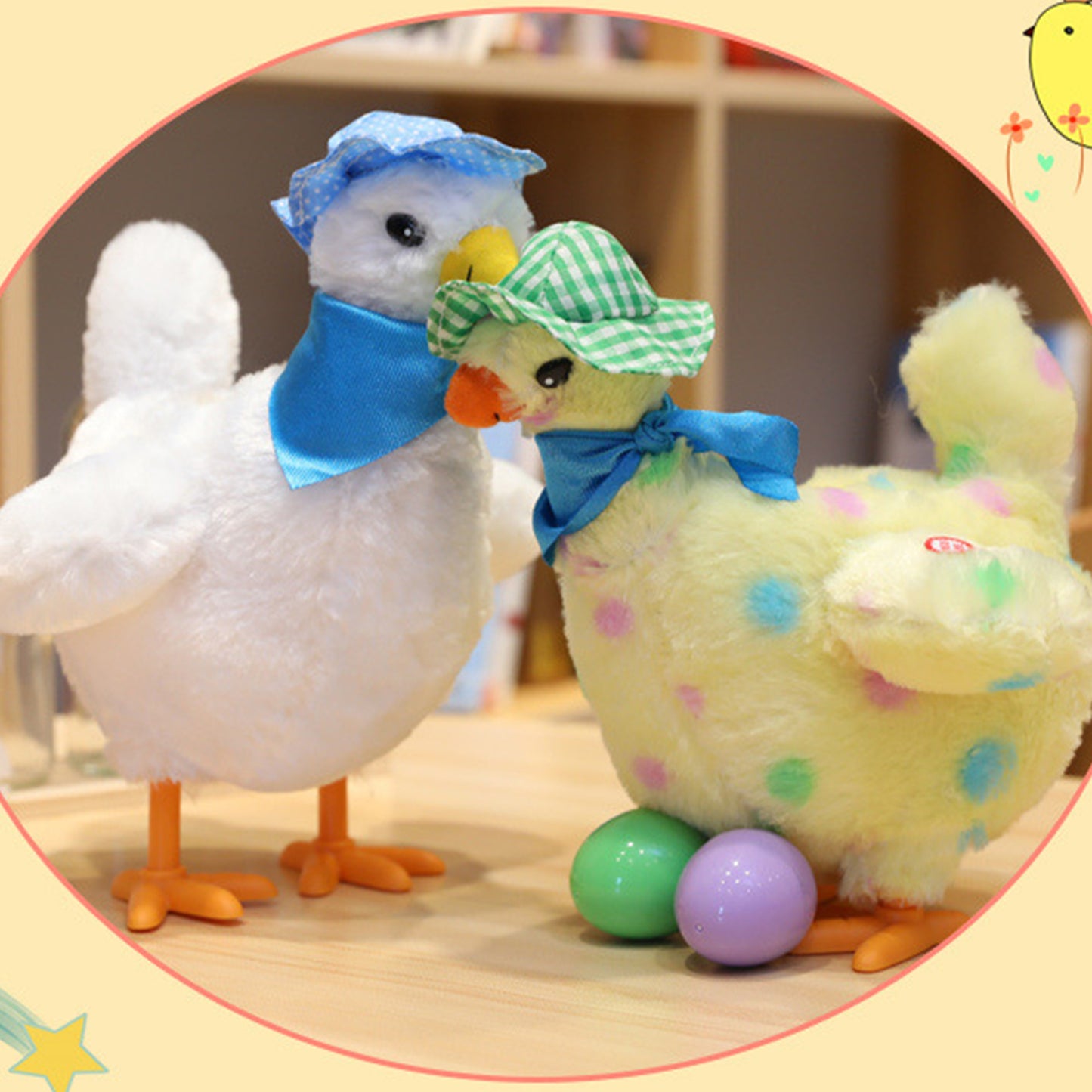 Interactive Chicken Laying Eggs Animal Toy Doll