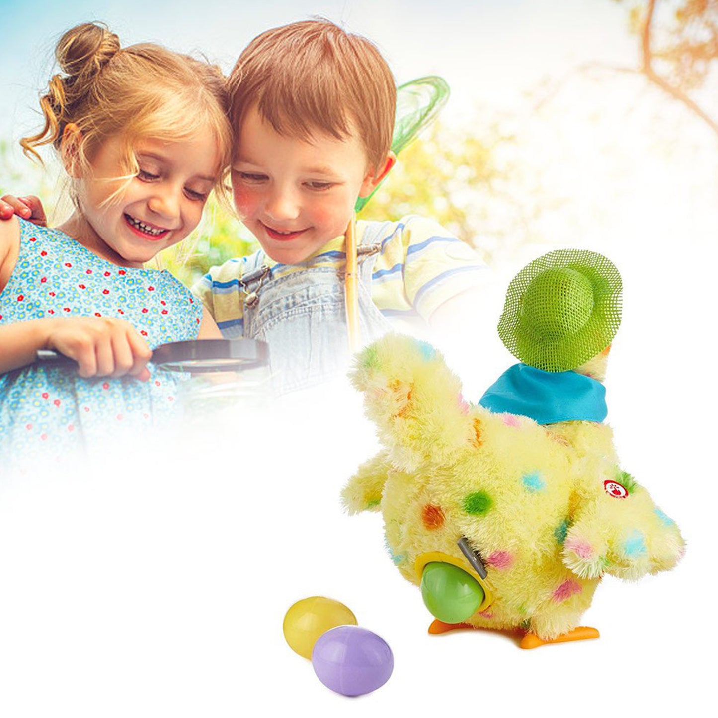 Interactive Chicken Laying Eggs Animal Toy Doll