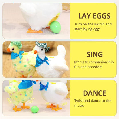 Interactive Chicken Laying Eggs Animal Toy Doll