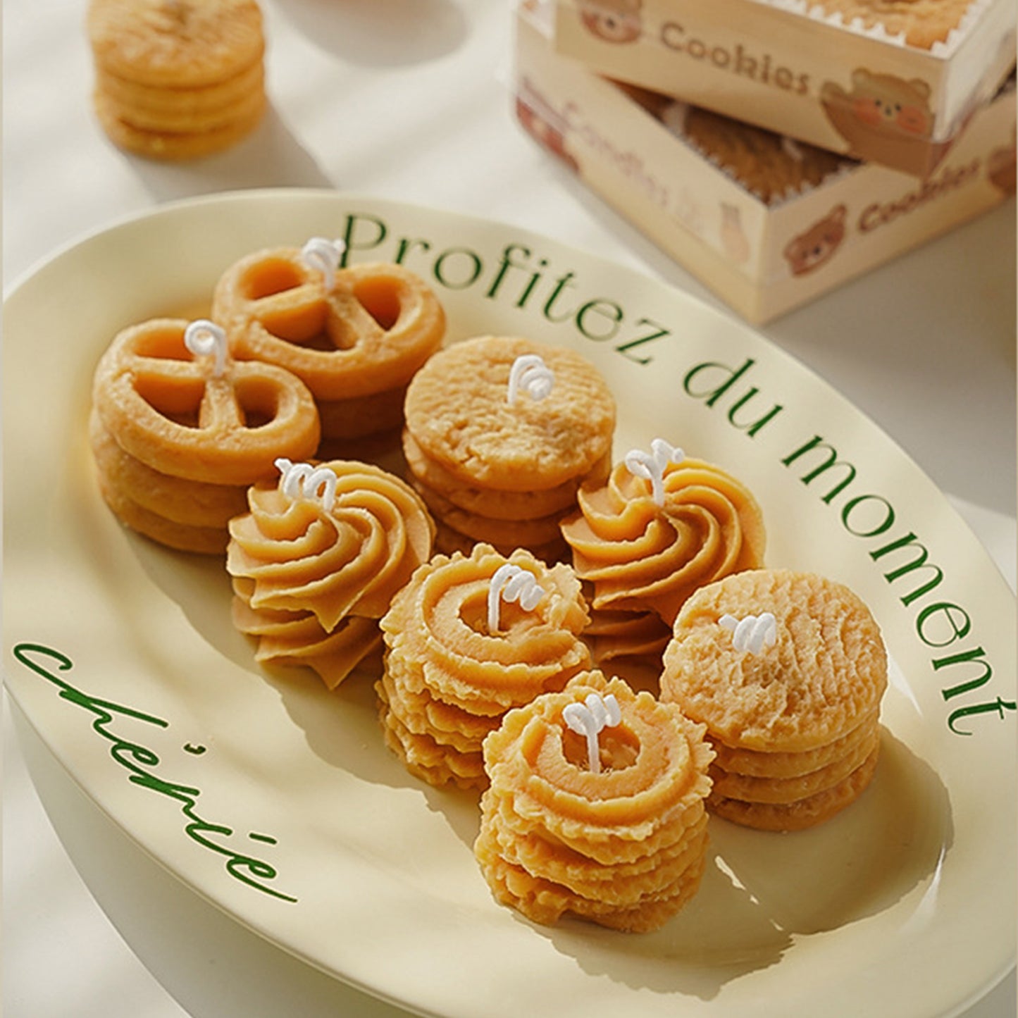 Cookie Biscuit Scented Candle Coffee Milk Scent