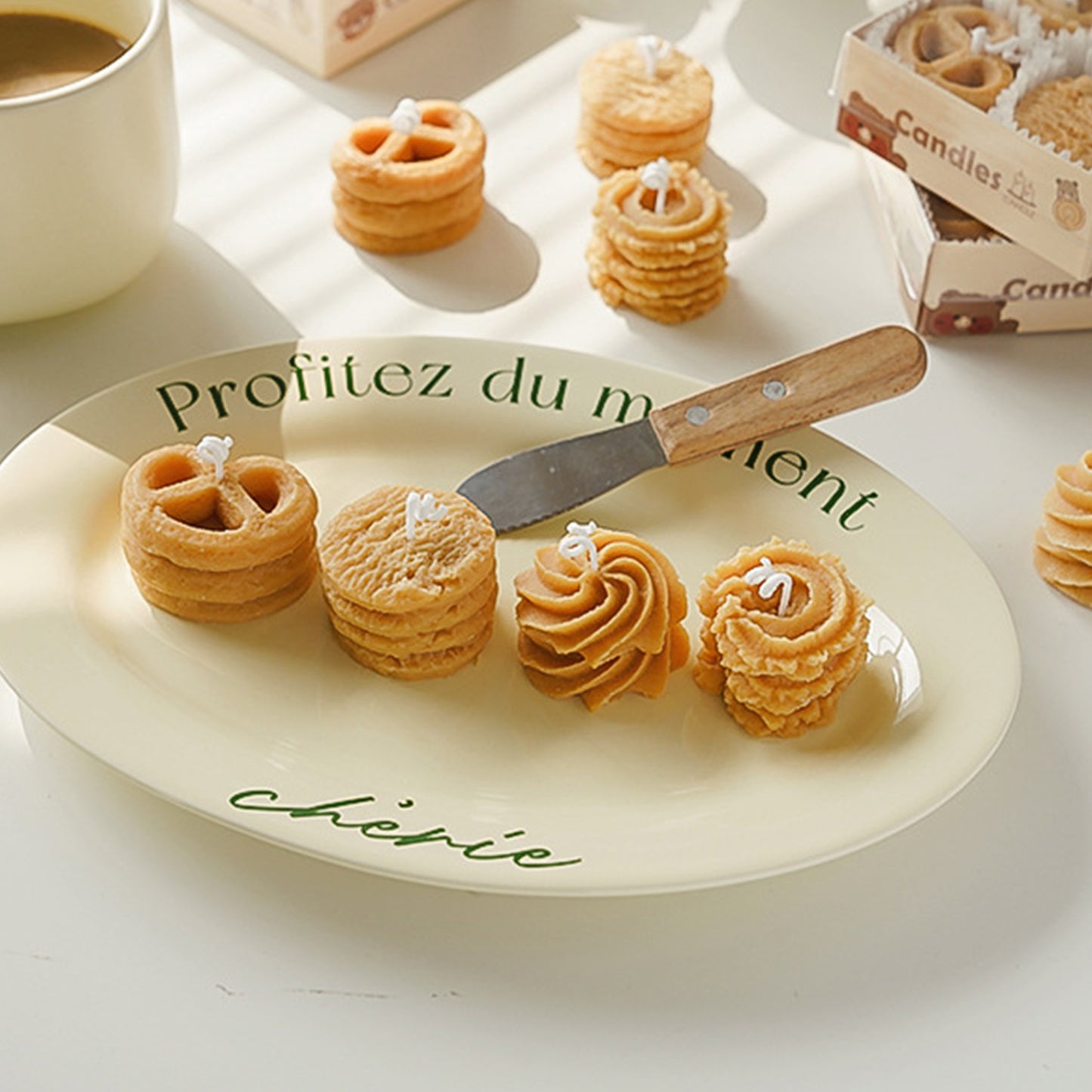 Cookie Biscuit Scented Candle Coffee Milk Scent