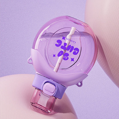 Creative Summer Water Bottle With Silicone Straw