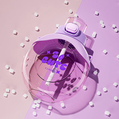 Creative Summer Water Bottle With Silicone Straw