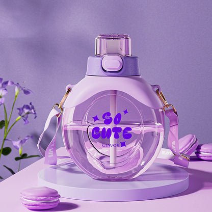 Creative Summer Water Bottle With Silicone Straw