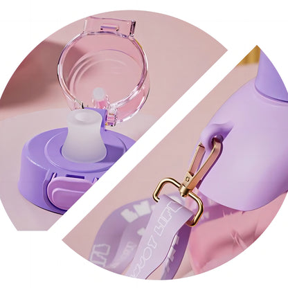 Creative Summer Water Bottle With Silicone Straw