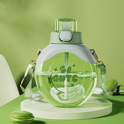 Creative Summer Water Bottle With Silicone Straw