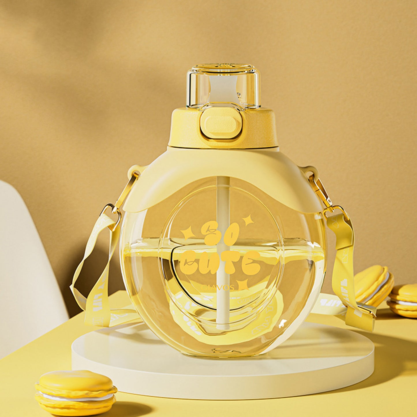 Creative Summer Water Bottle With Silicone Straw