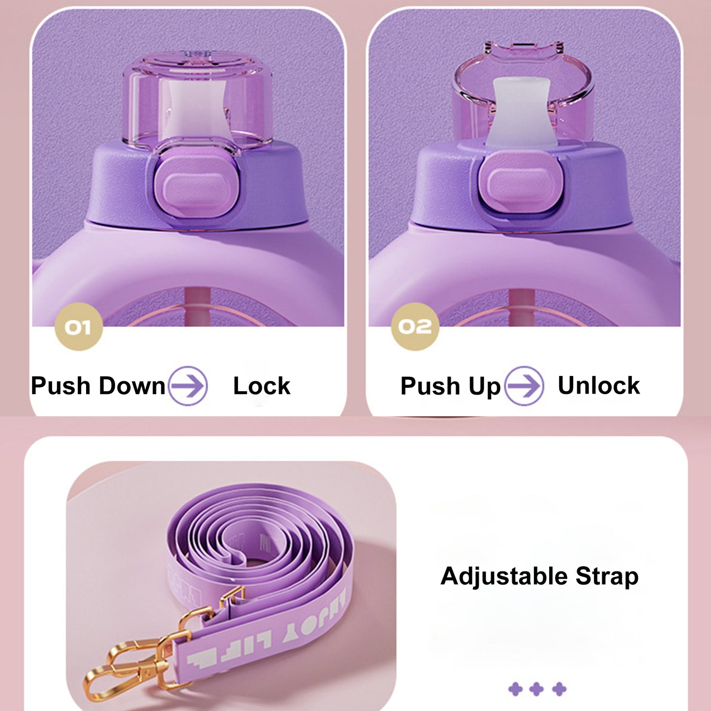 Creative Summer Water Bottle With Silicone Straw