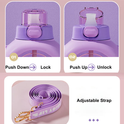 Creative Summer Water Bottle With Silicone Straw