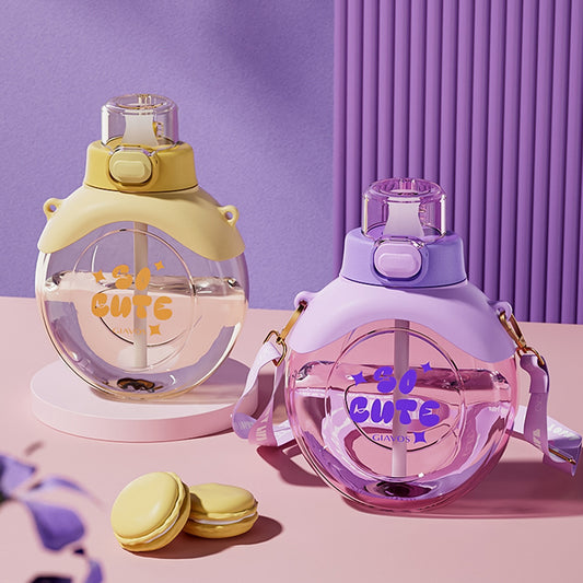 Creative Summer Water Bottle With Silicone Straw