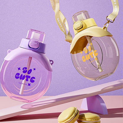 Creative Summer Water Bottle With Silicone Straw