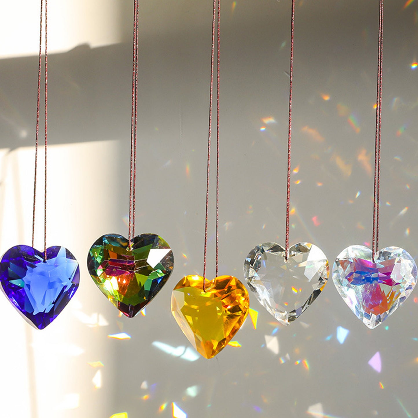 Crystal Heart Suncatcher Prism Crafts Rainbow Maker