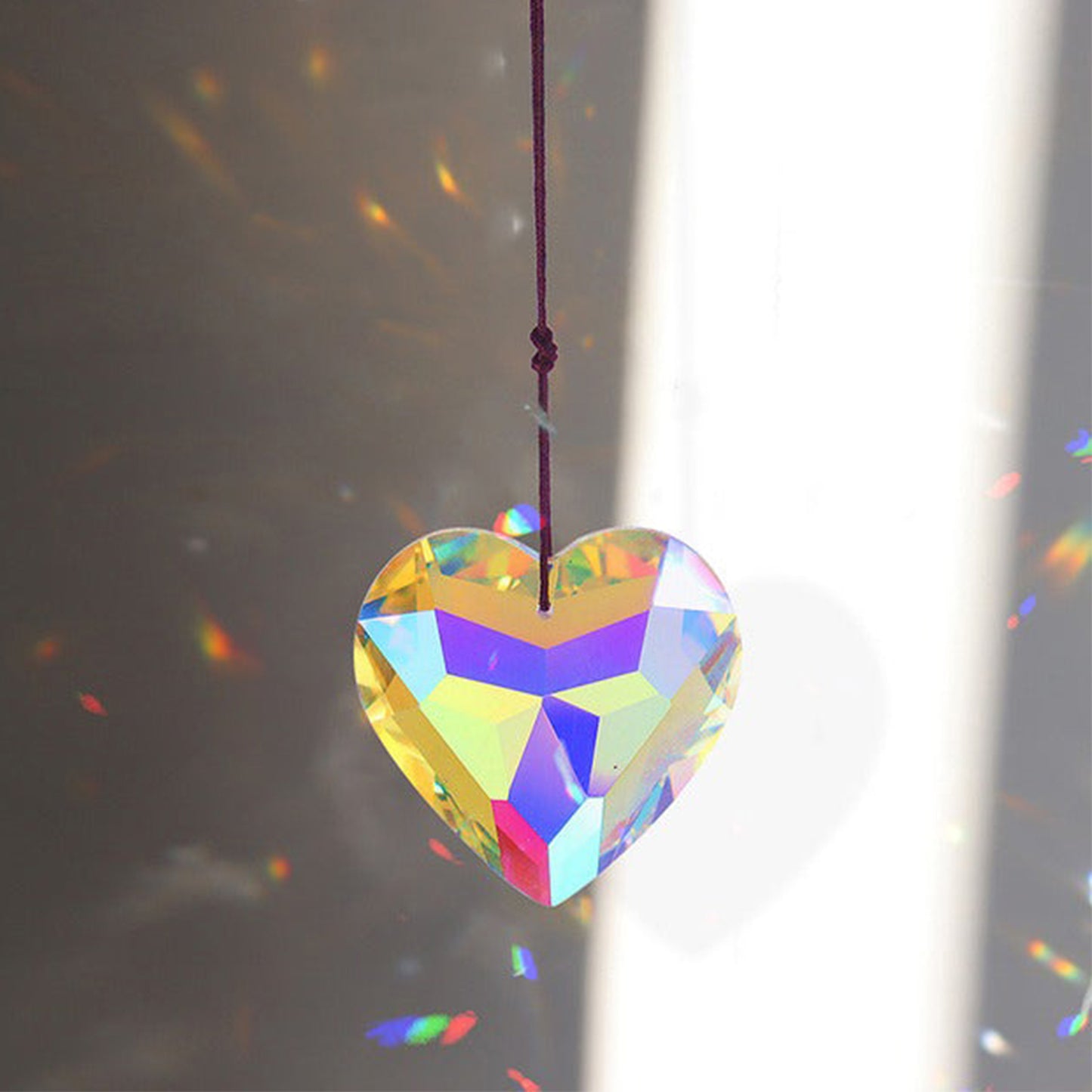Crystal Heart Suncatcher Prism Crafts Rainbow Maker