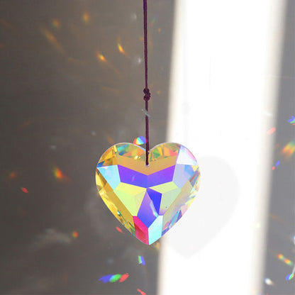 Crystal Heart Suncatcher Prism Crafts Rainbow Maker