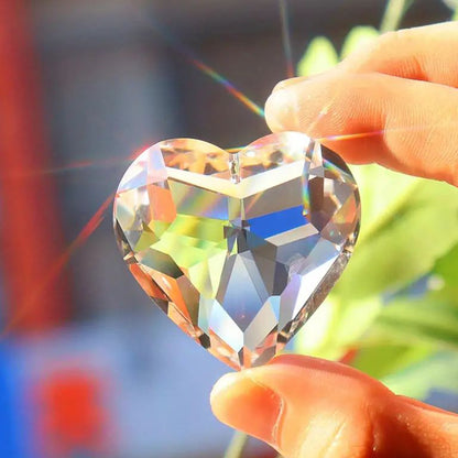 Crystal Heart Suncatcher Prism Crafts Rainbow Maker