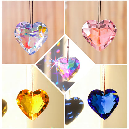 Crystal Heart Suncatcher Prism Crafts Rainbow Maker