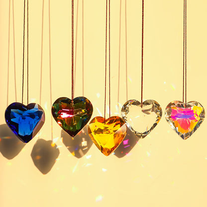 Crystal Heart Suncatcher Prism Crafts Rainbow Maker
