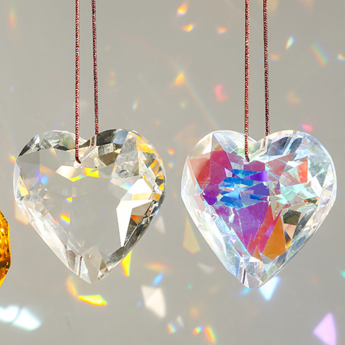 Crystal Heart Suncatcher Prism Crafts Rainbow Maker