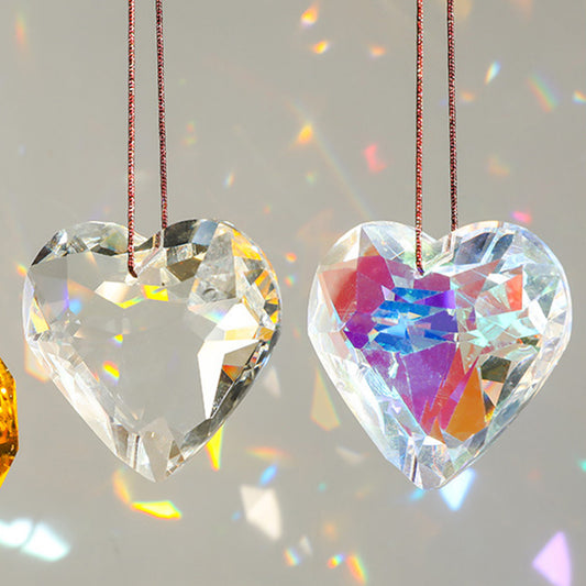 Crystal Heart Suncatcher Prism Crafts Rainbow Maker