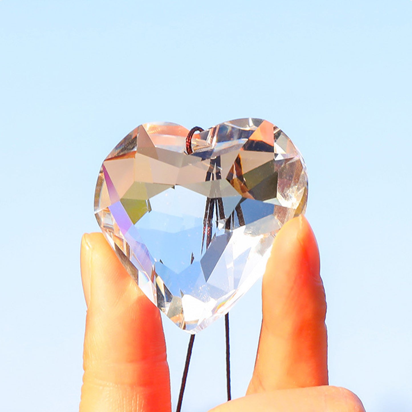 Crystal Heart Suncatcher Prism Crafts Rainbow Maker