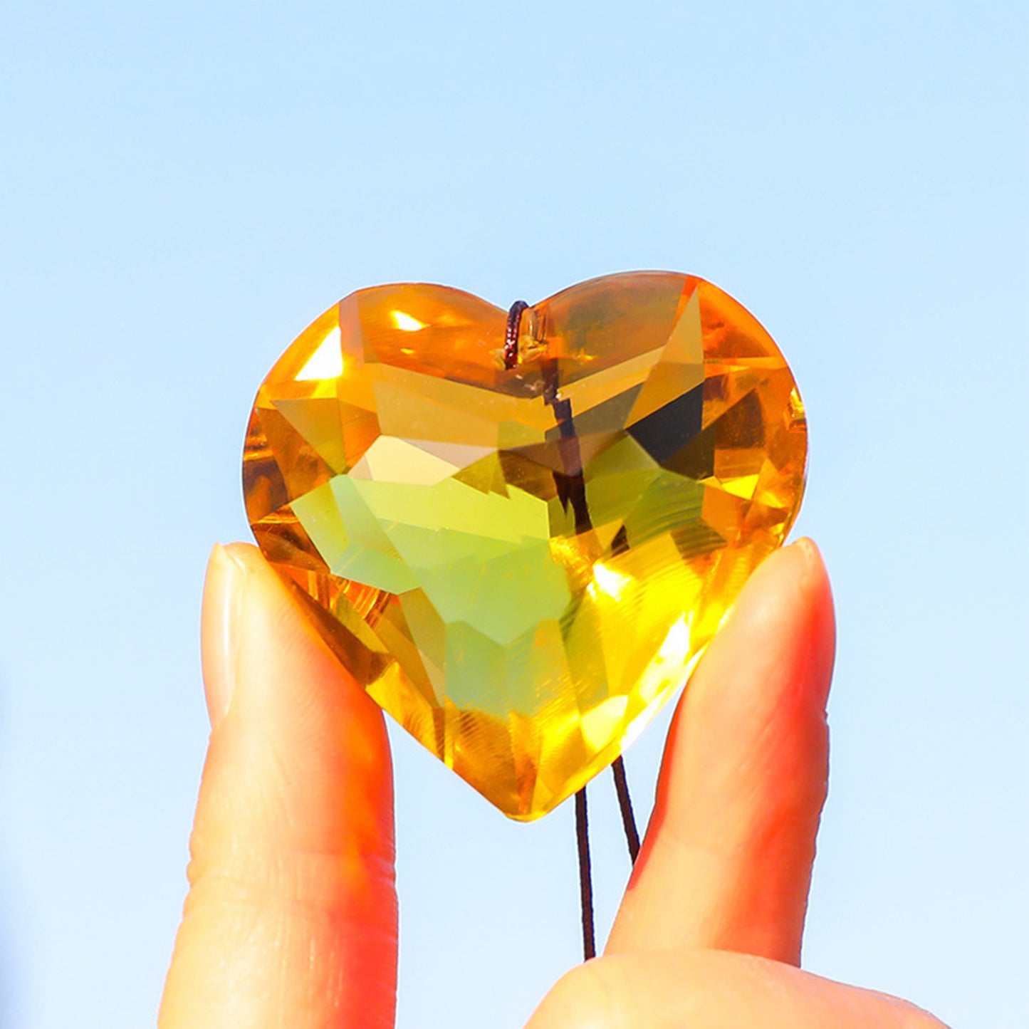 Crystal Heart Suncatcher Prism Crafts Rainbow Maker