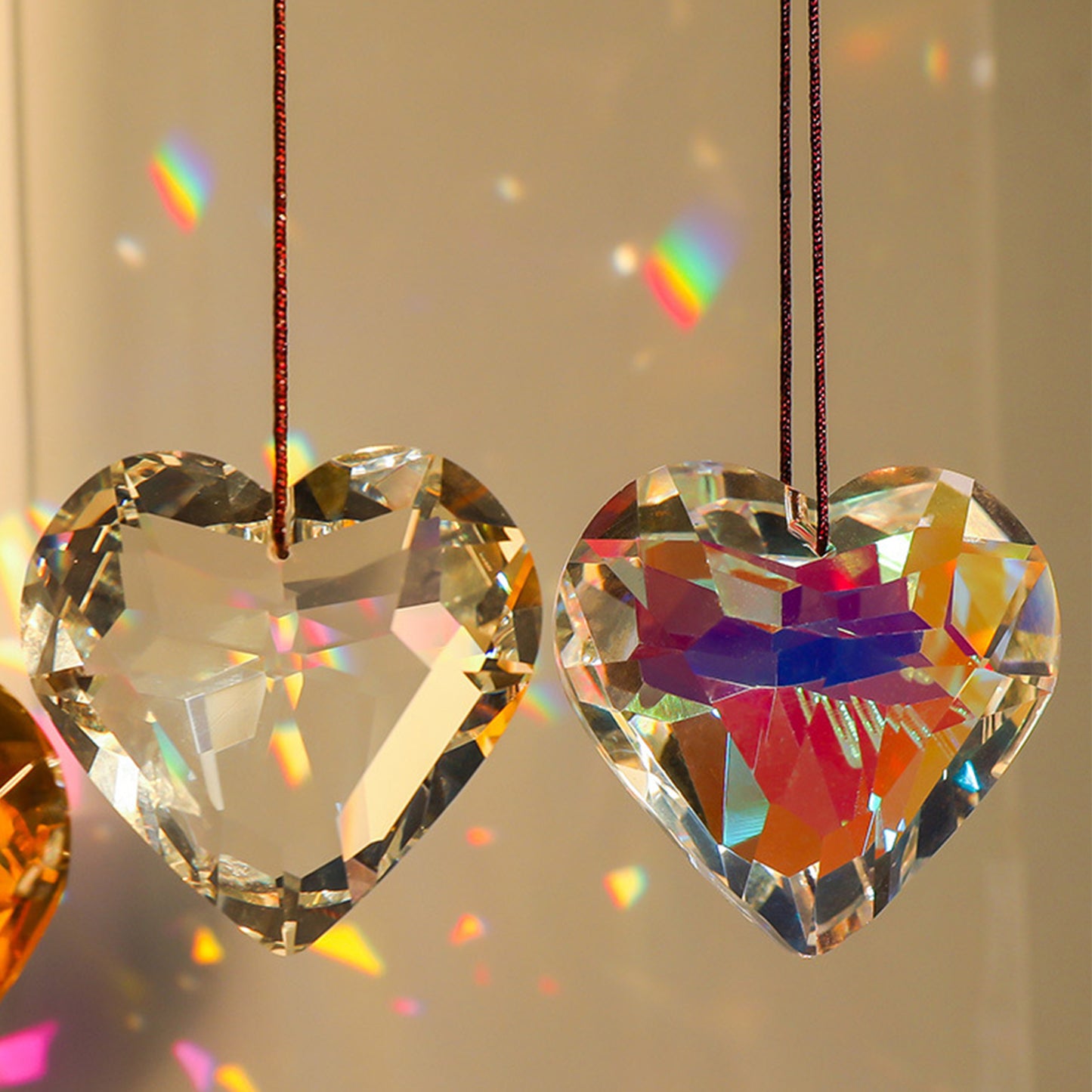 Crystal Heart Suncatcher Prism Crafts Rainbow Maker