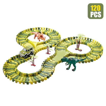 Dinosaur Track Toys Magic Twisting Race Car Track