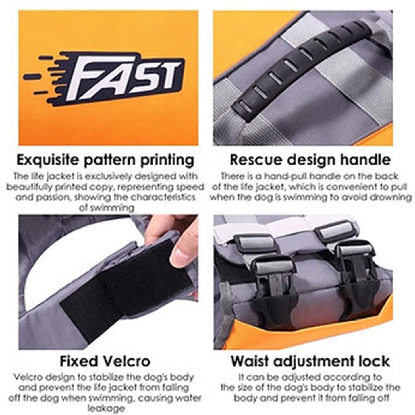 Stylish Dog Life Vest Pet Safety for Water Activities