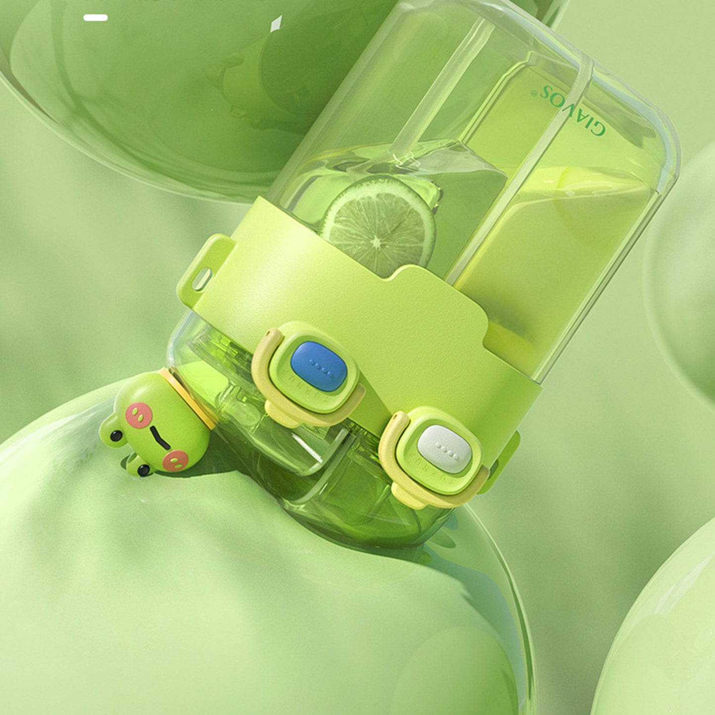 Cartoon Double Drinking Water Bottle Tube