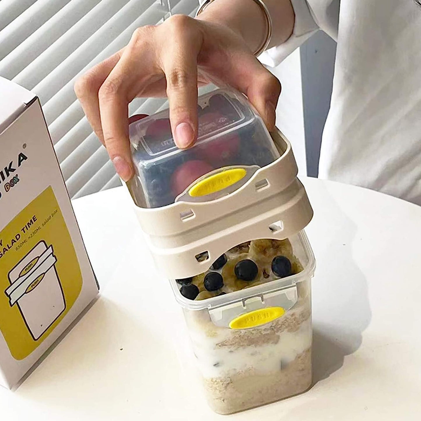 Portable Salad Cup Lunch Box Yogurt Oatmeal