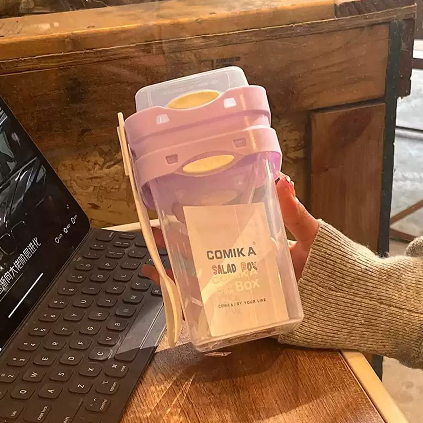 Portable Salad Cup Lunch Box Yogurt Oatmeal